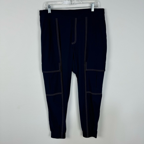 Athleta Chelsea Utility Joggers Navy Blue Loungewear Pants Active athletic - Picture 1 of 5